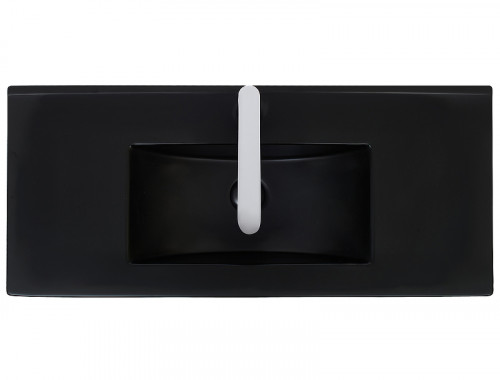 Раковина WeltWasser Deilbach 7517 100 MT-BL 10000005575 Черная матовая фаянс полувстраиваемая