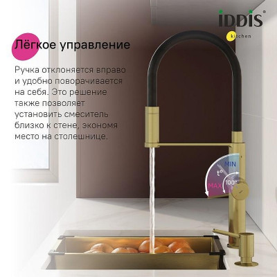 Смеситель для кухни Iddis Ikon IKNMGFFi05 Золото матовое