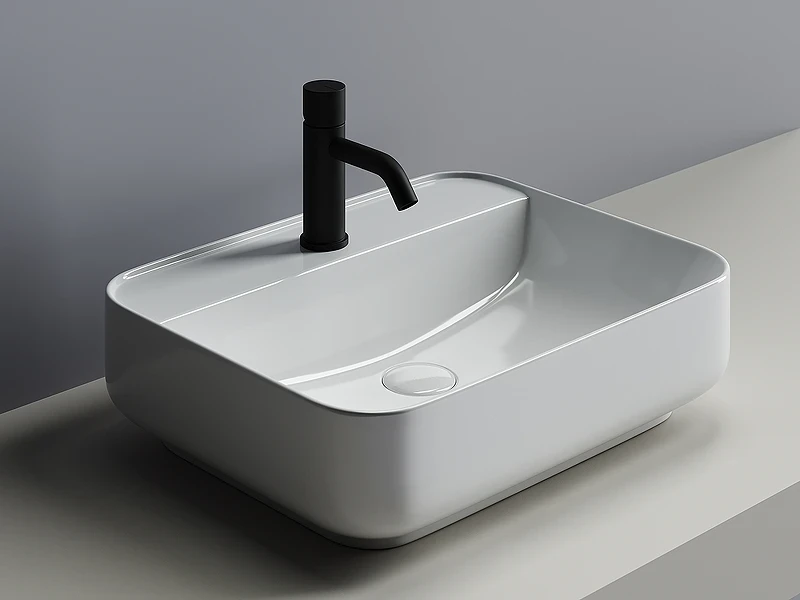 Раковина Ceramicanova Element 50 CN5015 Белая фарфор накладная