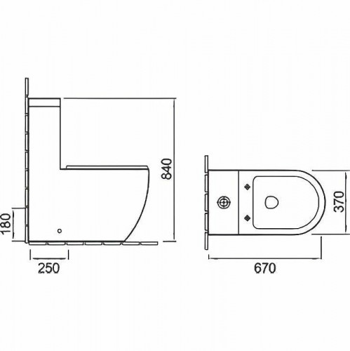 Унитаз биде SantiLine SL-5011SM-BD с бачком и сиденьем Микролифт фаянс напольный