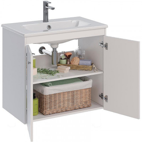 Тумба под раковину Lemark Romance 80 LM07R80T подвесная Белый глянец