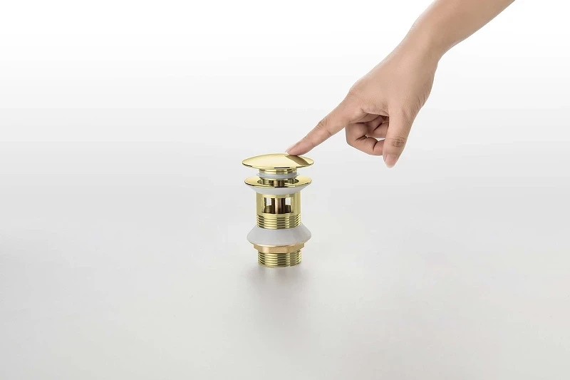 Донный клапан Aquatek AQ6002PG click-clack цвет Золото полированное