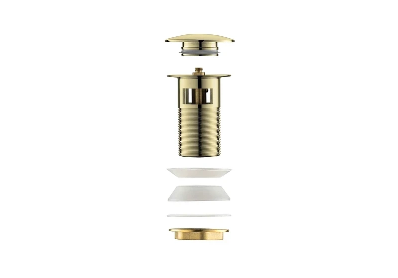 Донный клапан Aquatek AQ6002PG click-clack цвет Золото полированное