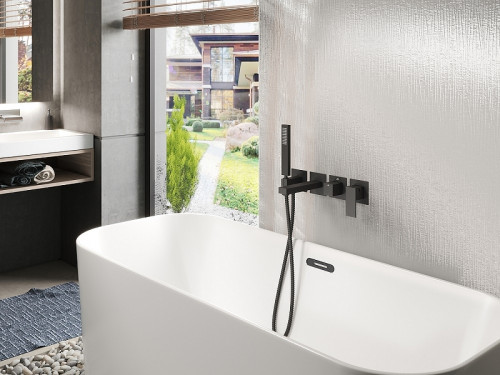 Смеситель для ванны Timo Selene 2014/03YSM Черный латунь встраиваемый