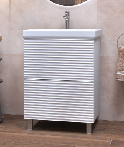 Тумба под раковину Vigo Otti 60 tn.OTT.MOD.60.2Y Белая МДФ / ЛДСП