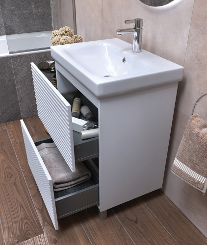 Тумба под раковину Vigo Otti 60 tn.OTT.MOD.60.2Y Белая МДФ / ЛДСП