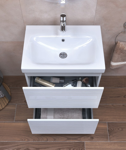 Тумба под раковину Vigo Otti 60 tn.OTT.MOD.60.2Y Белая МДФ / ЛДСП