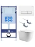 Комплект унитаза с инсталляцией Aquatek Set Aquatek Классик cm-061 4в1 цвет Белый с сиденьем Микролифт и клавишей смыва цвет Белый глянцевый