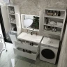 Тумба под раковину Style Line Марелла 90 Люкс Plus СС-00002414 подвесная Белый глянец антискрейтч МДФ / ЛДСП