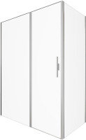 Душевой уголок Allen Brau Priority 160x80 3.31038.BA+3.31041.BA цвет профиля Серебро браш стекло прозрачное