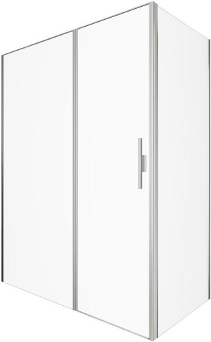 Душевой уголок Allen Brau Priority 160x80 3.31038.BA+3.31041.BA цвет профиля Серебро браш стекло прозрачное