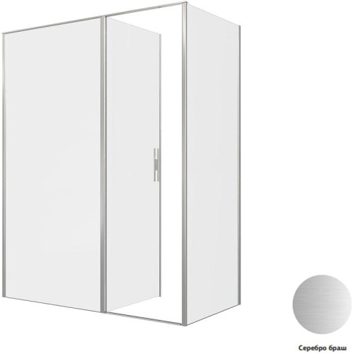 Душевой уголок Allen Brau Priority 160x80 3.31038.BA+3.31041.BA цвет профиля Серебро браш стекло прозрачное