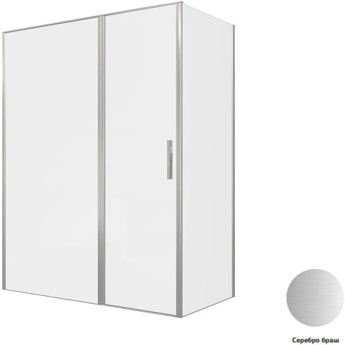 Душевой уголок Allen Brau Priority 160x80 3.31038.BA+3.31041.BA цвет профиля Серебро браш стекло прозрачное