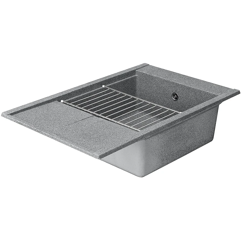Кухонная мойка Aquaton Делия 78 1A715132DE230 Серый искусственный камень (литьевой мрамор) встраиваемый