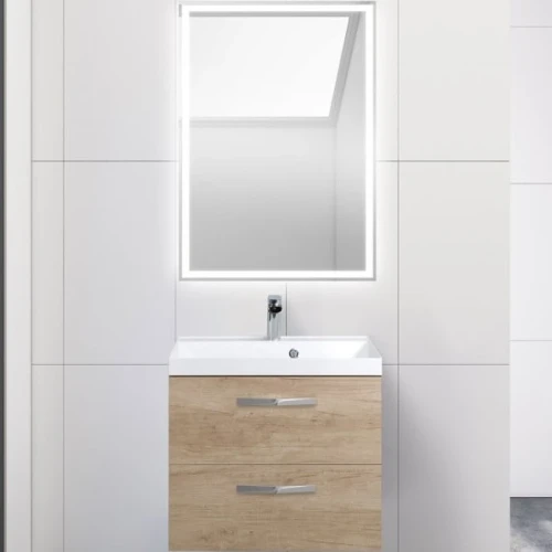 Тумба под раковину BelBagno Aurora 60 AURORA-600-2C-SO-RNN подвесная Rovere Nebrasca Nature МДФ / ЛДСП