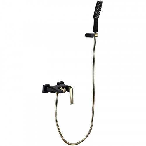 Смеситель для ванны Boheme Venturo 383-B Черный Золото латунь на стену