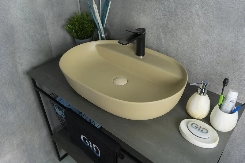 Раковина Gid Lago 60 Sr1346 53343 цвет Светло-коричневый матовый