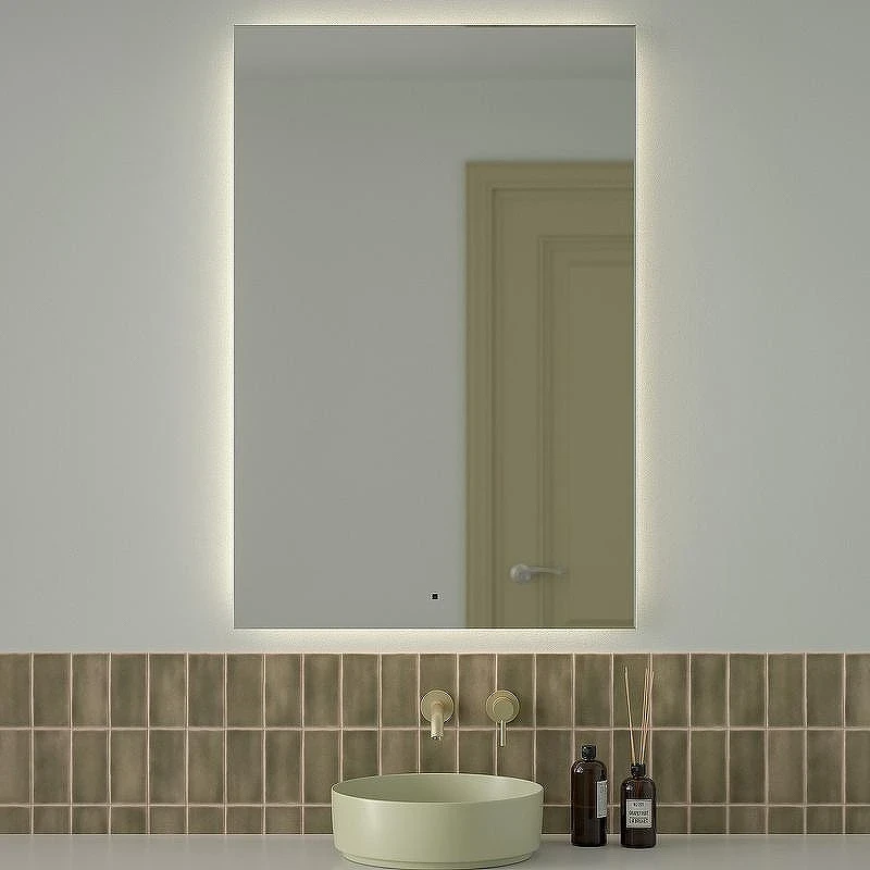 Зеркало Defesto Glow 80х120 DF 2510R с подсветкой 38W-4500К/с фацетом/ИК - выключатель/Нейтральный белый свет
