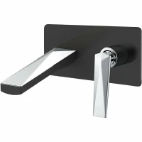 Смеситель для раковины Boheme Venturo 375-B Черный Хром латунь встраиваемый