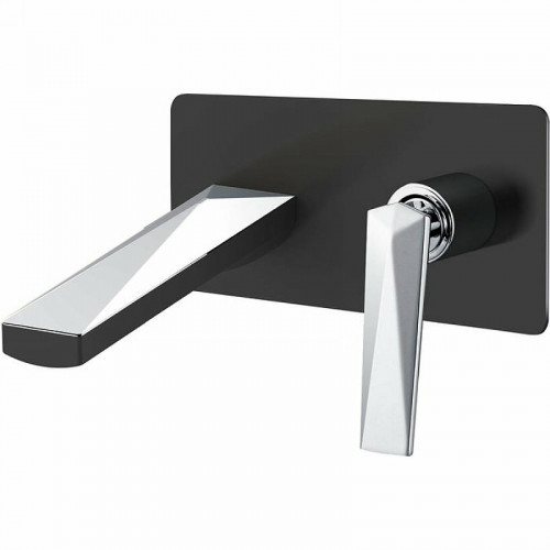 Смеситель для раковины Boheme Venturo 375-B Черный Хром латунь встраиваемый