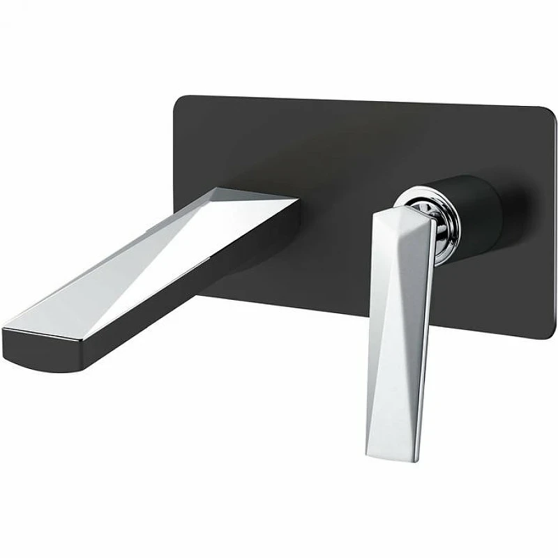Смеситель для раковины Boheme Venturo 375-B Черный Хром латунь встраиваемый