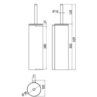 Ершик для унитаза Emco System2 3515 001 02 Хром