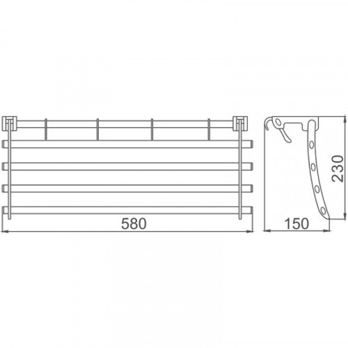 Полка для полотенец Haiba HB806 Хром