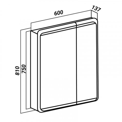 Зеркальный шкаф Runo Эрика 60 00-00004153 Белый