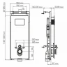 Инсталляция WasserKRAFT Salm 27TLT.010.ME.BL.CH03 для унитаза Черное стекло с клавишей смыва Хром