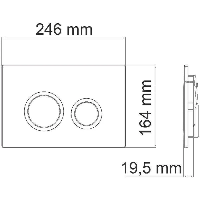 Инсталляция WasserKRAFT Dinkel 58TLT.010.ME.BN01 для унитаза с клавишей смыва Никель