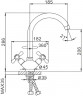 Смеситель для кухни Frap H25 F4025 Хром