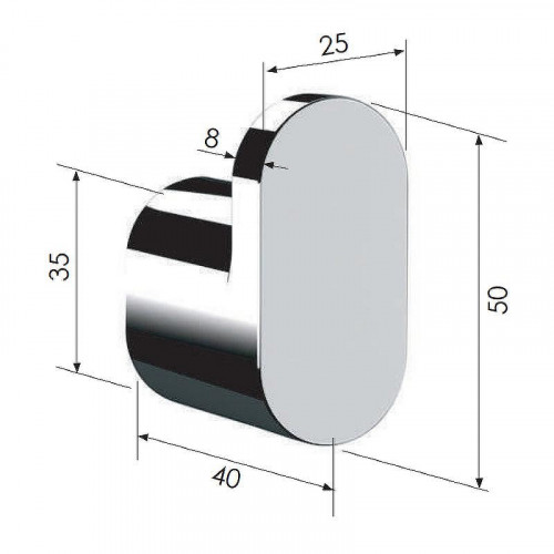 Крючок Remer Lounge LN50CFP Хром черный брашированный