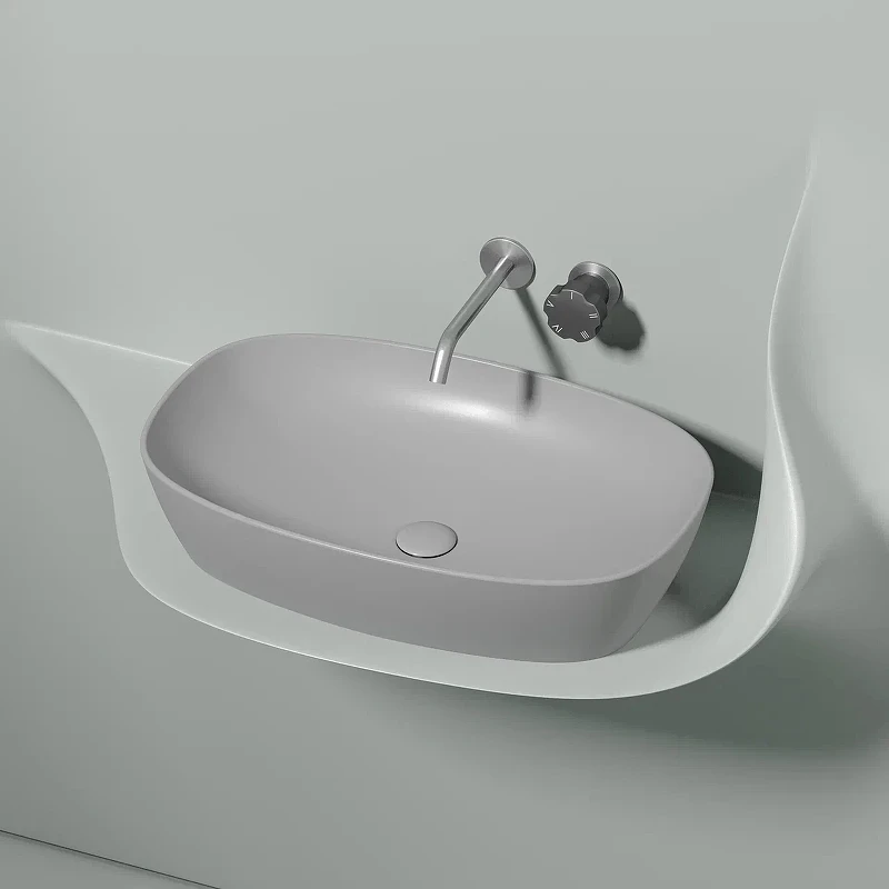 Раковина-чаша Ceramicanova Element 60 CN6049MSG Серая матовая фарфор накладная