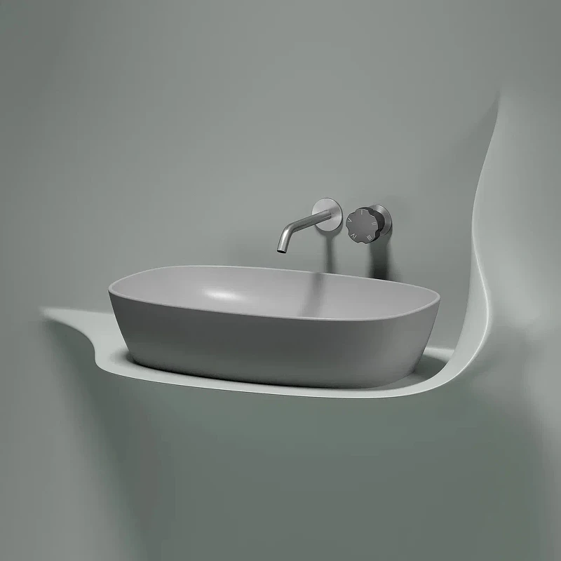 Раковина-чаша Ceramicanova Element 60 CN6049MSG Серая матовая фарфор накладная