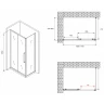 Душевой уголок Abber Schwarzer Diamant 170x80 AG30170BMH-S80BM профиль Черный стекло матовое