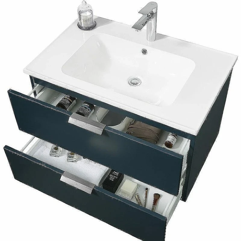 Тумба с раковиной Orans BC-0901 80 0901800 подвесная Ocean blue matt