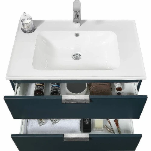 Тумба с раковиной Orans BC-0901 80 0901800 подвесная Ocean blue matt