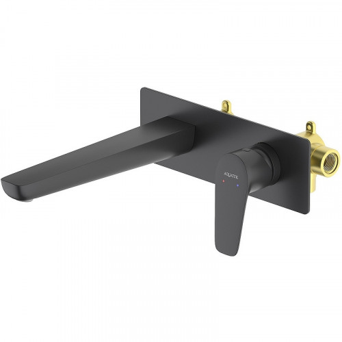 Смеситель для раковины Aquatek Бетта AQ1113MB Черный матовый латунь встраиваемый