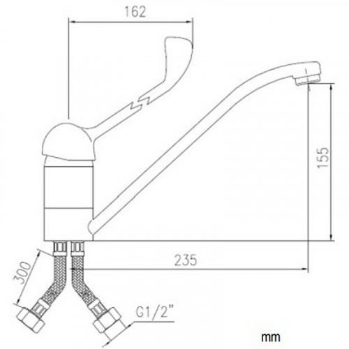 Смеситель для раковины Nofer 07200.B Глянцевая нержавеющая сталь