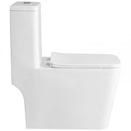 Унитаз моноблок Royce Bronx RCT-152002WH с сиденьем Микролифт фаянс напольный