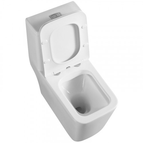 Унитаз моноблок Royce Bronx RCT-152002WH с сиденьем Микролифт фаянс напольный