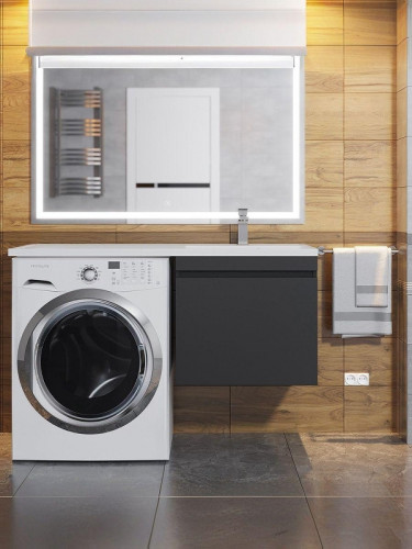 Тумба под раковину Uperwood Magenta 120 5930205155 подвесная цвет Черный матовый