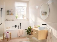 Смеситель для раковины Hansgrohe Rebris S 72528670 Черный матовый латунь встраиваемый