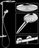 Душевая система Hansgrohe Raindance Select S 27114000 с термостатом Хром нержавеющая сталь на стену