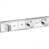 Смеситель для душа Hansgrohe RainSelect 15355400 с термостатом Белый Хром латунь встраиваемый