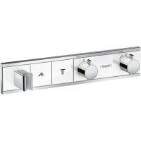 Смеситель для душа Hansgrohe RainSelect 15355400 с термостатом Белый Хром латунь встраиваемый