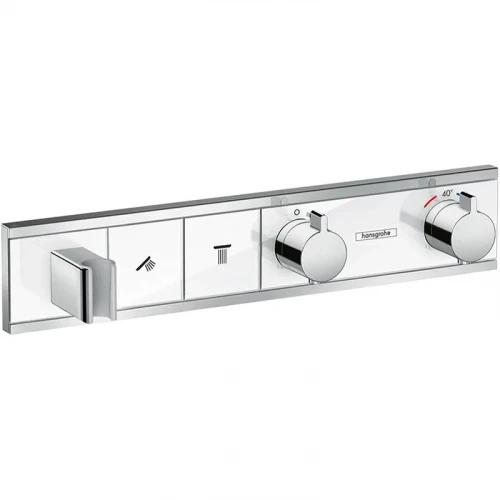 Смеситель для душа Hansgrohe RainSelect 15355400 с термостатом Белый Хром латунь встраиваемый