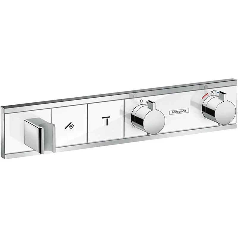 Смеситель для душа Hansgrohe RainSelect 15355400 с термостатом Белый Хром латунь встраиваемый