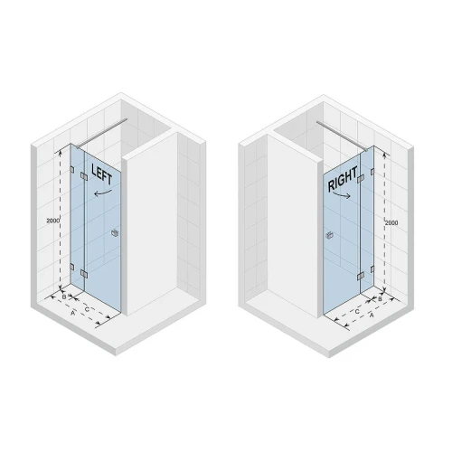 Душевая дверь Riho SZ Scandic NXT X104 98 L G001023121 профиль Черный матовый стекло прозрачное