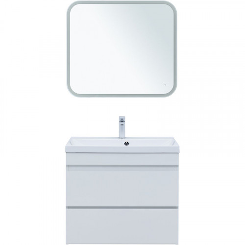 Тумба под раковину Aquanet Нота New 75 335418 подвесная Белый глянец МДФ / ЛДСП